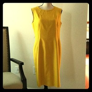 Yellow sheath dress